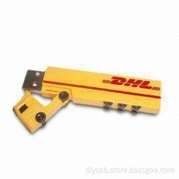 Truck-shaped USB Flash Drive with 40mA Static Current and 10-year Data Storage Time